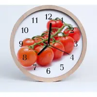 Tulup Holzuhr 30fi cm wanduhr - Tomaten für die Küche