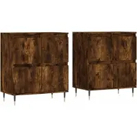 Syfax Sideboards 2 Stk. Räuchereiche Holzwerkstoff