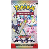 The Pokemon Company Pokémon-Sammelkartenspiel Karmesin & Purpur – Prismatische Entwicklungen Booster Pack deutsch + Heartforcards Versandschutz