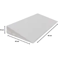 Dibapur Keilkissen mit Aloe Vera Bezug (B 90 x T 45 x H 15 / 1cm) Matratzen Matratzenkeil Matratzenerhöhung Hochlagerungskeil fürs Bett Matratzen-Keil mit Doppeltuchbezug