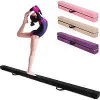 KOMFOTTEU Schwebebalken 210CM, Gymnastikbalken klappbar, Balance Beam Balancierbalken tragbar, balancierbalken rutchfest für Kinder Erwachsene bis 70kg, Gymnastik Balken für Turnen Zuhause