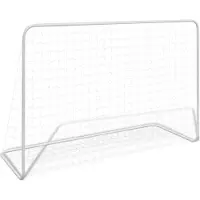 Syfax Fußballtor mit Netz 182×61×122 cm Stahl Weiß