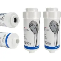 Fitaqua 2x Duschfilter Wasserfilter gegen Kalk/Chlor Shower filter AWF-SWR-P weiß