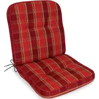 Kettler Herlag Niedriglehner-Auflage Tilly 100x50x7cm Rot-Kariert Fleckschutz extra weich
