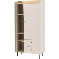 Masseno Drehtürenschrank VETTA 80/170/42cm 1-türig Beige