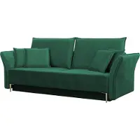 Mirjan 24 Schlafsofa Bregi, Stilvoll Wohnzimmer Couch mit Bettkasten und Schlaffunktion (Farbe: Tiffany 10, Füße: Gold)