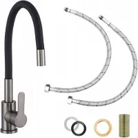 QLS Küchenarmatur Wasserhahn Spültischarmatur Mischbatterie Brause Flexibel Metal 10928
