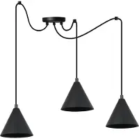 Light11 HOME Soho Spider Hängelampe Schwarz 3-Pin 14Cm E14