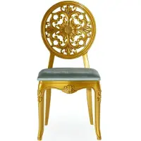 AEA Stuhl mit Rückenlehne in Gold Stuhl für zu Hause Esszimmerstuhl