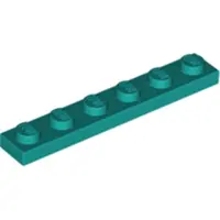 LEGO 1x6 Platte 3666 - 100 Stück Dunkles Türkies