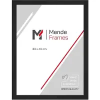 MendeFrames Holzrahmen Vollholz schwarz gemasert 50x50 cm Klarglas 960