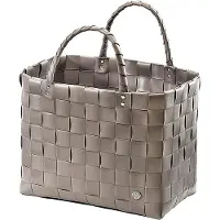 Locker Kobolo Tasche Einkaufskorb geflochten Kunststoff Shopper - GREY XXL - Graubraun 36x22x28 cm