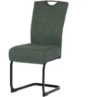 Autronic Moderner Esszimmerstuhl Esszimmerstuhl, Taschenfedern im Sitz, blauer Stoff, schwarzes Metall (DCL-E2008 BLUE2)