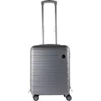 Linder Exclusiv GmbH Linder Exclusiv Diamond ABS Koffer Reisekoffer Trolley Kofferset Hardschale Boardcase Handgepäck 55x40x20 cm Silber
