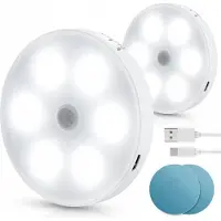 Aigostar Magnetische Nachtlampe mit Bewegungsmelder 6500K LED weiß 2Stk