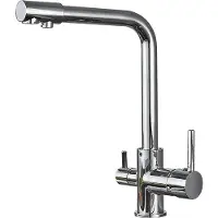 OEM Wasserfilter-Küchenarmatur, Dual-Handle-Steuerung, zeitgemäßes Design , Chrom