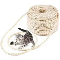 Markenlos Sisal-Tau für Kratzbaum - natürliches Material - 30m - 6mm
