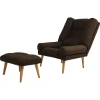 MargaretHadas24 Liegesessel Sessel Relaxsessel Lola mit Fußhocker Rückenlehne 5-stufig einstellbar Farbe: Falcone 16 – braun