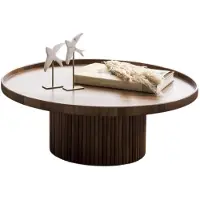 AEA Eleganter Brauner Rundtisch Exklusive Kaffeetische Wohnzimmer Möbel