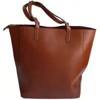 Markenlos Damen Tasche Shopper Handtasche Kupferfarbe Schultertasche Schultasche Neu G-99