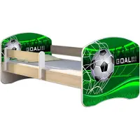 ACMA Jugendbett Kinderbett Junior-Bett Komplett-Set mit Matratze Lattenrost und Rausfallschutz Sonoma 14 Goal !!! 180x80