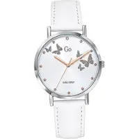 Go Girl Only Modische Damen Uhr Girl Only Quarz Armbanduhr Weiß Lederarmband Schmetterlingsmotiv D2UGO699346