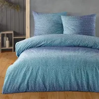 Buymax Bettwäsche Bettbezug 155x220 cm, Kopfkissenbezug 80x80 cm 2 teilig Deckenbezug Set aus 100% Baumwolle Renforce mit Reissverschluss