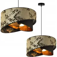 Light11 HOME Hängelampe, Deckenleuchter, Lampenschirm, Goldmuster