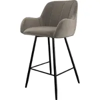 Mirjan 24 Barhocker Colin, Elegante Barstuhl, Beine aus Metall, 55x50x103 cm (Farbe: Magic Velvet 2209)
