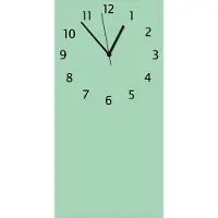 Wallario Design Wanduhr bedruckt, Größe 30 x 60 cm, Motiv: Pastellgrün