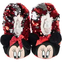 Disney Minnie Mouse Warmschuhe Kuschelige Anti-Rutsch-Hausschuhe Rot 29/30