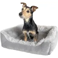 Wallace & Jones Hundebett Mayfair · Silver-Quarz · S · 51 x 46 x 15 cm