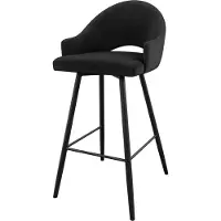 Mirjan 24 Barhocker Rosa, Elegante Barstuhl, Beine aus Metall, 54x50x103 cm (Farbe: Magic Velvet 2219, Beine: Schwarz)