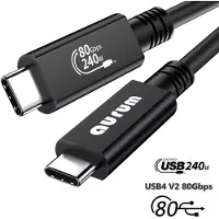 Aurum USB 4 V2 Typ C-C Kabel Datenkabel 80Gbps Thunderbolt fähig 240W Schnellladekabel