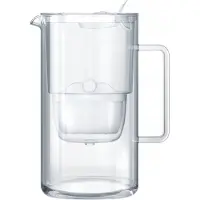 AQUAPHOR Glass Filterkanne aus Glas 2,5 l mit Maxfor+ Kartusche Weiß OHLW-W8VKO