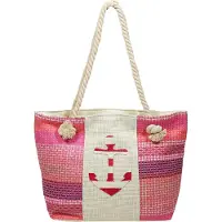 Cham Cham Strandtasche "Strandtasche aus Bastfaser, maritim"