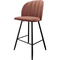 Mirjan 24 Barhocker SH2, Polsterhocker, Barstühle, Beine aus Metall, 56x52x107 cm (Farbe: Magic Velvet 2258)