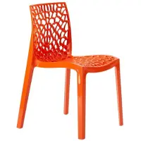 GRAND SOLEIL Bunte Designstühle Gruvyer Außen Innenbereich Stühle Polypropylen - Orange