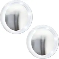 Eaxus 2x Beleuchteter LED Kosmetikspiegel Saugnapf | Schminkspiegel | 2er_LED_Lupe