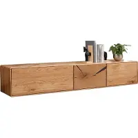 Lomadox Wohnzimmer Lowboard mit 170 cm Breite in Eiche Massivholz, wandhängend, 2 Türen & 1 Klappe - WESTON-69