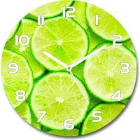 Tulup Wanduhr aus Glas 30fi Glasbild Glasuhr Gehärtetes Glas - weisse-zeiger - limes
