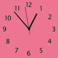 Wallario Design Wanduhr Pastellrot aus Echtglas, Größe 30 x 30 cm