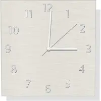 Wallario Design Wanduhr Beige aus Aluverbund, Größe 30 x 30 cm