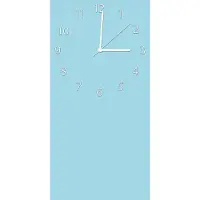 Wallario Design Wanduhr bedruckt, Größe 30 x 60 cm, Motiv: Pastellblau