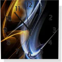Wallario Design Wanduhr Abstraktes Design aus Aluverbund, Größe 30 x 30 cm