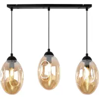 Light11 HOME Elegante Hängelampe – Glas Deckenlampe Kronleuchter Leiste für Küche, Wohnzimmer und Schlafzimmer im Loft Stil