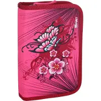 Spirit TTS Schüler-Etui Schmetterling 28 teilig 1-Zipper