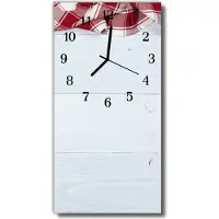 Tulup Glasuhr Wanduhr Küchenuhr Echt-Glas 30x60 Tisch Mehrfarbig