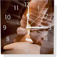 Wallario Design Wanduhr Antelope Canyon Arizona USA aus Aluverbund, Größe 30 x 30 cm