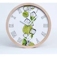 Tulup Holzuhr 20fi cm wanduhr - weiße Spitzen - Kalk Eis